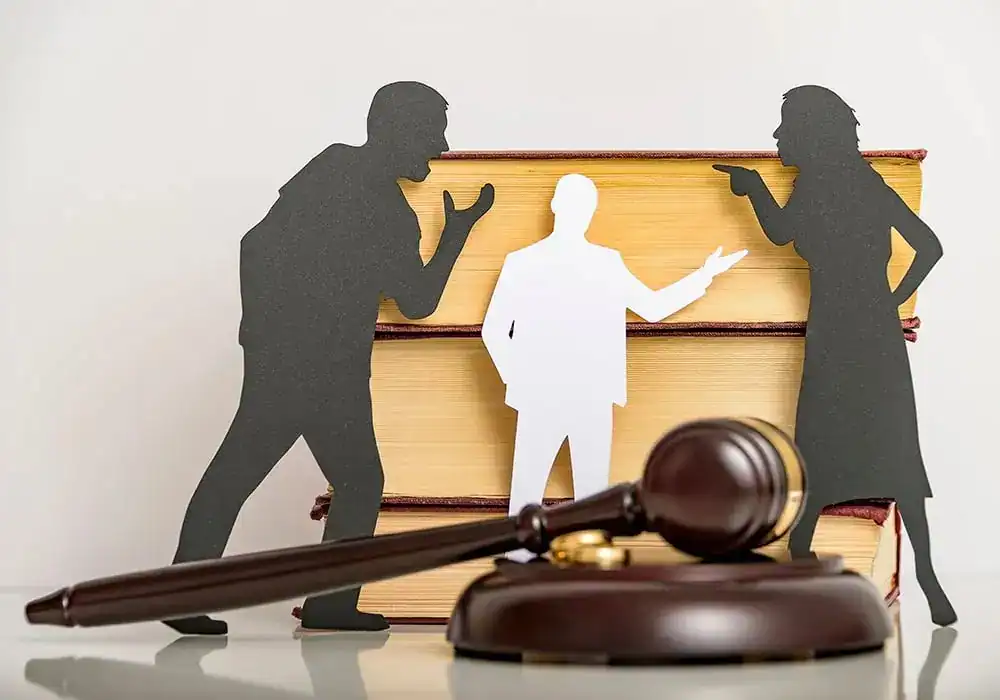 image of couple arguing through divorce Hillingdon